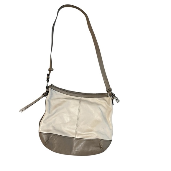 Coach Park Duffle Crossbody Bag Convertible Genuine Leather F19726 Ivory Taupe - Picture 3 of 13